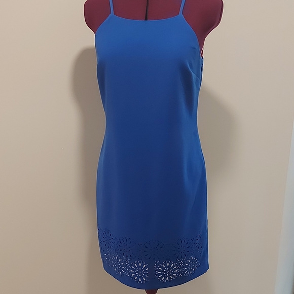Blue Cutout Dress - Picture 1 of 4